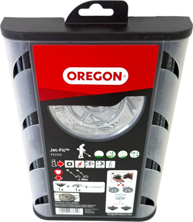 Immagine prodotto Oregon Testa di falciatura Jet Fit a 4 fili (Pioniere delle erbacce, Lenza per tagliabordi + rocchetto di lenza)