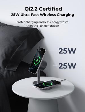 Produktbild Aukey MagFusion 2-in-1 Wireless Charger (50 W)