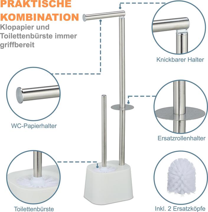 Actual product image Relaxdays WC Garnitur Edelstahl