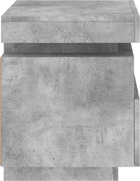 Produktbild vidaXL Nachttische mit LED-Leuchten 2 Stk. Betongrau 40x39x48,5