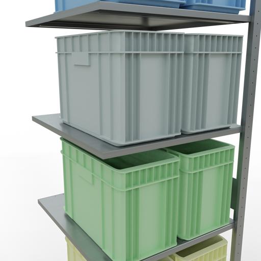 Actual product image Schulte Lagertechnik MULTIplus150 boltless bay system with length bolts