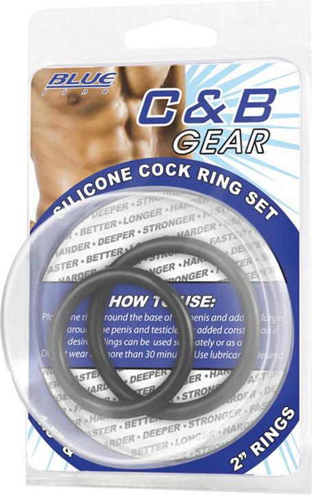 Immagine prodotto Blue Line C&B GEAR Set di anelli per il cazzo in silicone - Nero