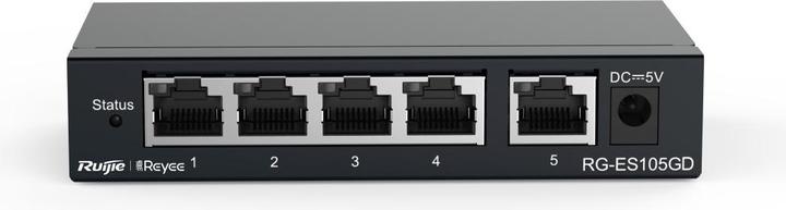 Produktbild Ruijie 5-Port Gigabit unmanaged Switch, 5 Gigabit RJ45 Ports,Steel Case (5 Ports)