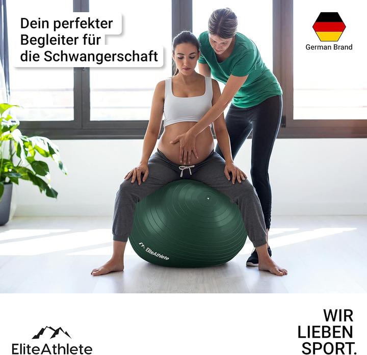 Actual product image EliteAthlete Ergonomischer Gymnastikball für Fitness und Schwangerschaft (85 cm)
