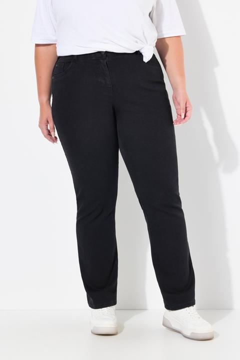 Immagine prodotto Ulla Popken Jeans modello Mandy di tessuto elasticizzato con taglio dritto a cinque tasche e cintura elastica (58)