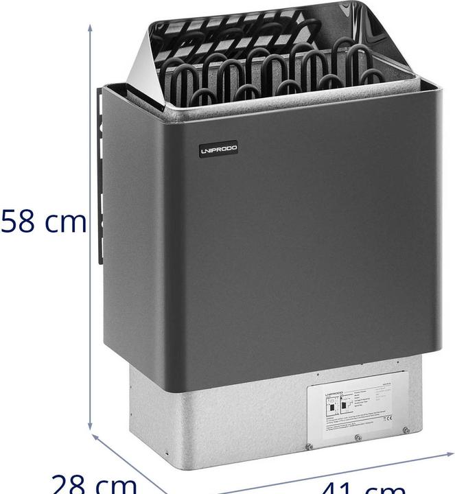 Produktbild Uniprodo Saunaofen elektrisch Saunaheizgerät Sauna Ofen Saunaheizung 9 kW 400 V 3 N
