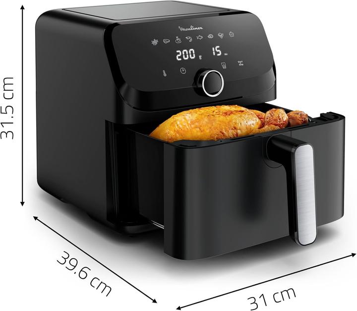 Actual product image Moulinex Easy Fry Mega Air Fryer with Large Capacity, Low Energy Use, and 8 Cooking Modes
