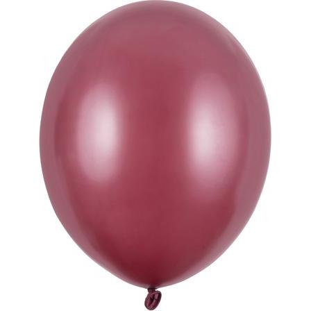 Partydeco Strong Balloons 27cm, Metallic Maroon (1 pkt / 50 pc.)
