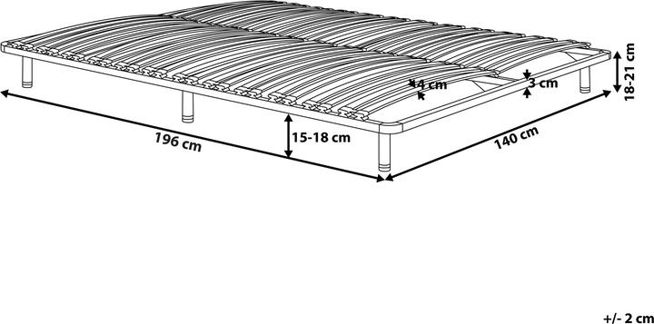 Produktbild Beliani Lattenrost 140 x 200 cm freistehend COMBOURG