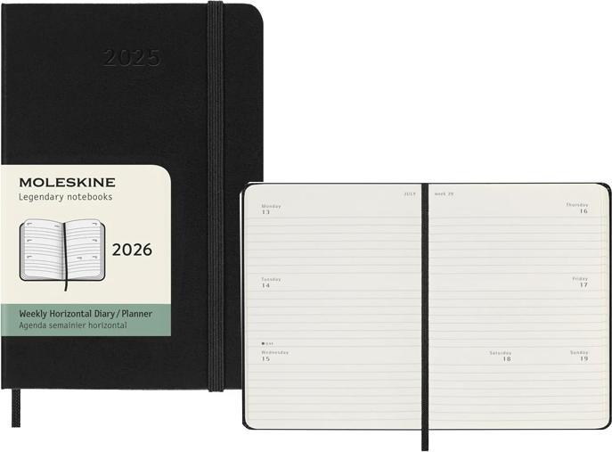 Image du produit Moleskine Agenda de poche Hard Cover Weekly (9 x 14 cm, Anglais)