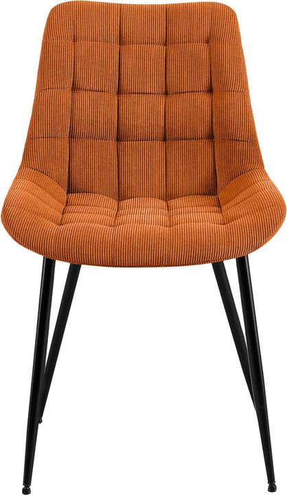 Actual product image CLP Sardna dining chair upholstered in corduroy with backrest