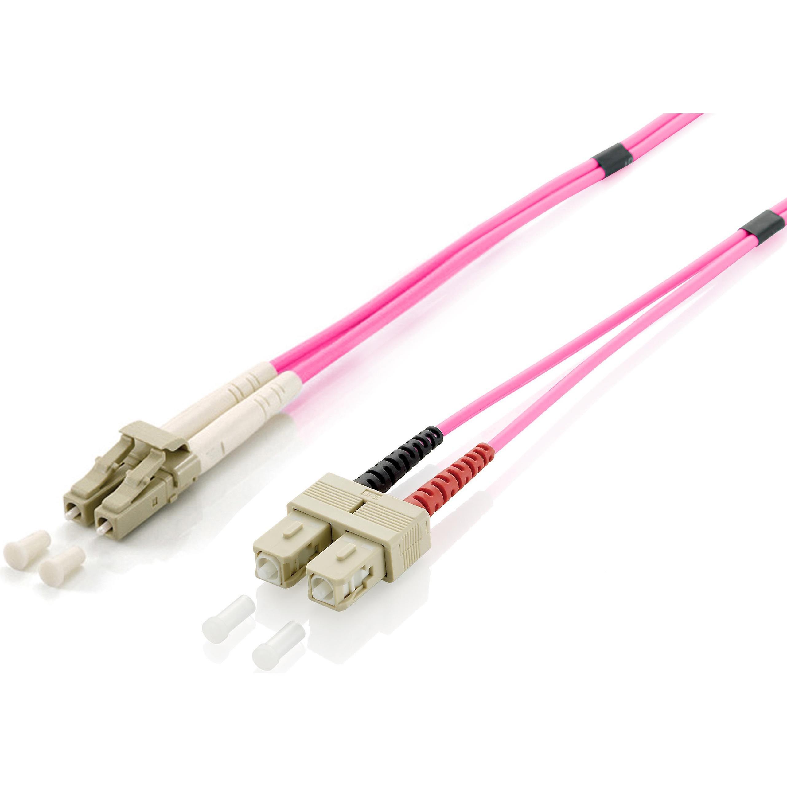 equip LWL Patchkabel LC->SC Multimode Duplex OM4 vi (3 m), Netzwerkkabel