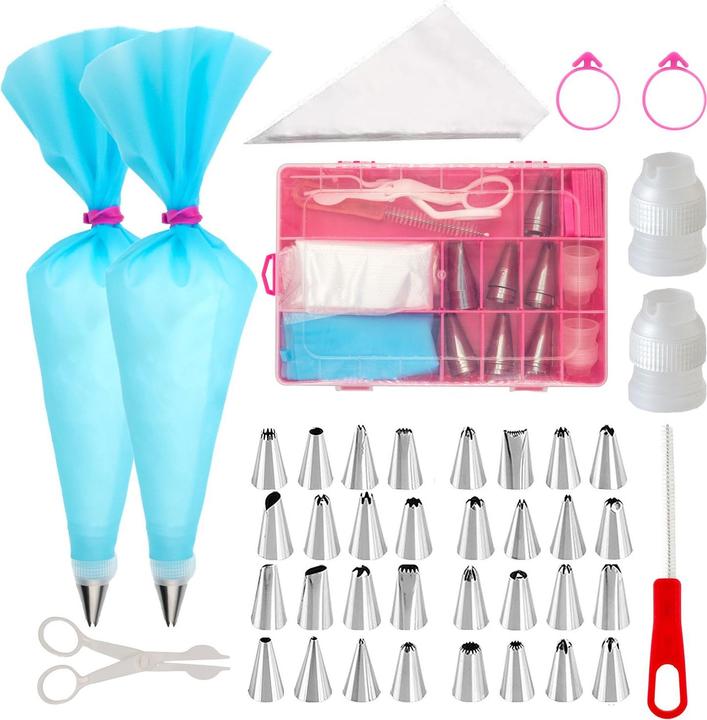 Intirilife 52-teiliges Spritztüllen Set mit Aufbewahrungsbox (Poche à douille)