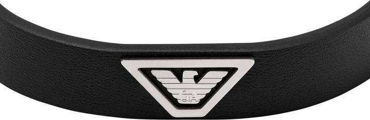 Actual product image Emporio Armani Eagle Logo Bracelet (24.70 cm, Leather, Stainless steel)