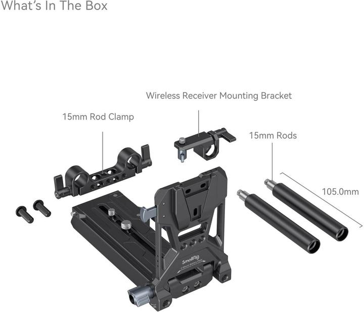 Actual product image SmallRig V-Mount battery mounting plate kit (Camera battery)