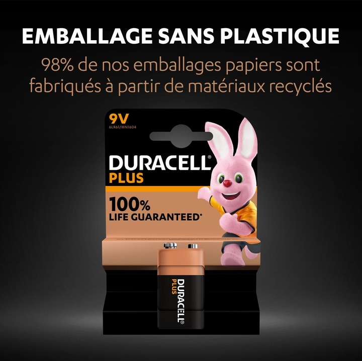Actual product image Duracell Plus (1 pcs., 9V Block)