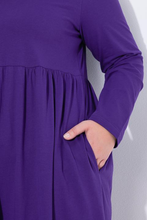Produktbild Ulla Popken Maxikleid, A-Linie, V-Ausschnitt, Langarm (46, 48)