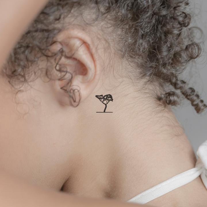 Actual product image minink Temporary tattoo - Tree in Africa