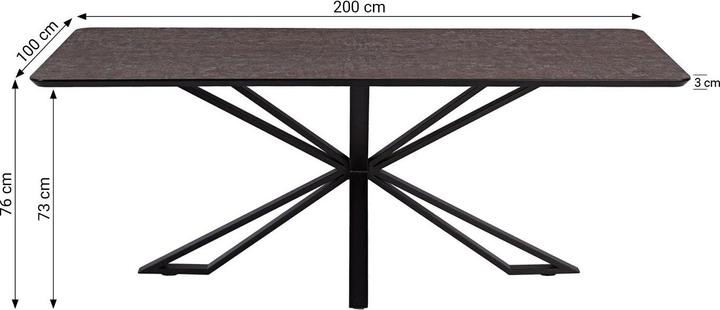 Immagine prodotto Homestyle4u Esstisch (200 x 100 x 76 cm)