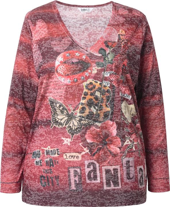 Actual product image Angel of Style Langarmshirt, Glitzersteinchen, Leo-Patch-Muster (44)