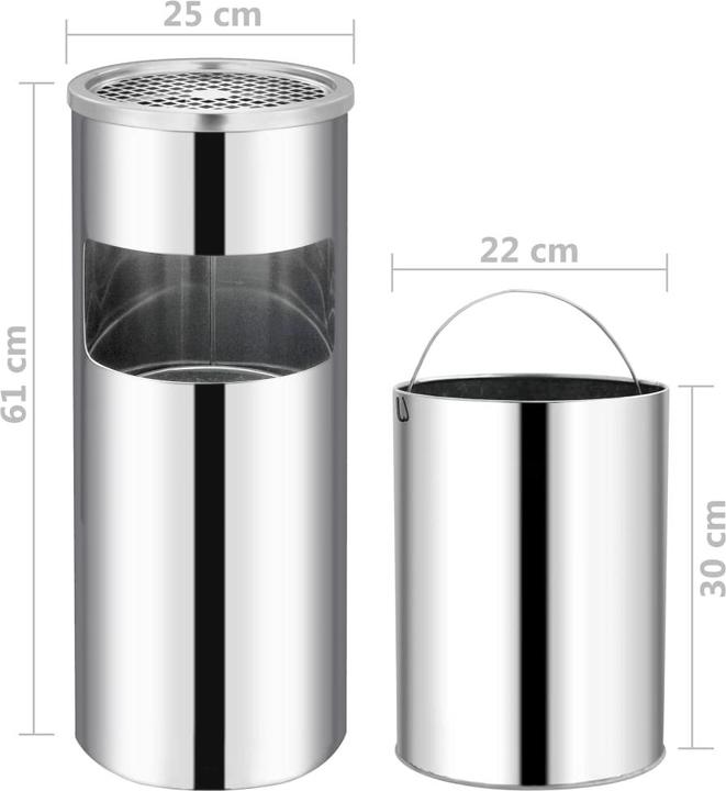 Produktbild vidaXL Aschenbecher Mülleimer