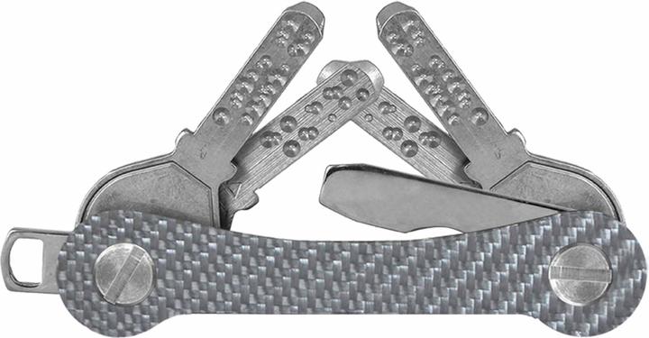 Actual product image Keycabins Key organizer KCCS1.6 Carbon S1 silver