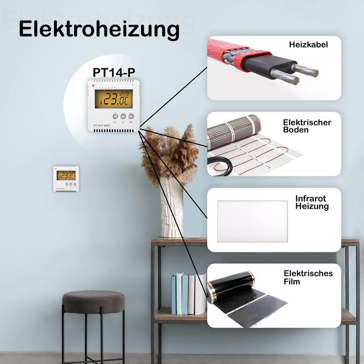 Productafbeelding Elektrobock EB PT14-PW - WLAN Raumthermostat