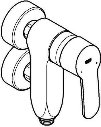 Actual product image Grohe Shower mixer Eurostyle Vertica 23300000 chrome