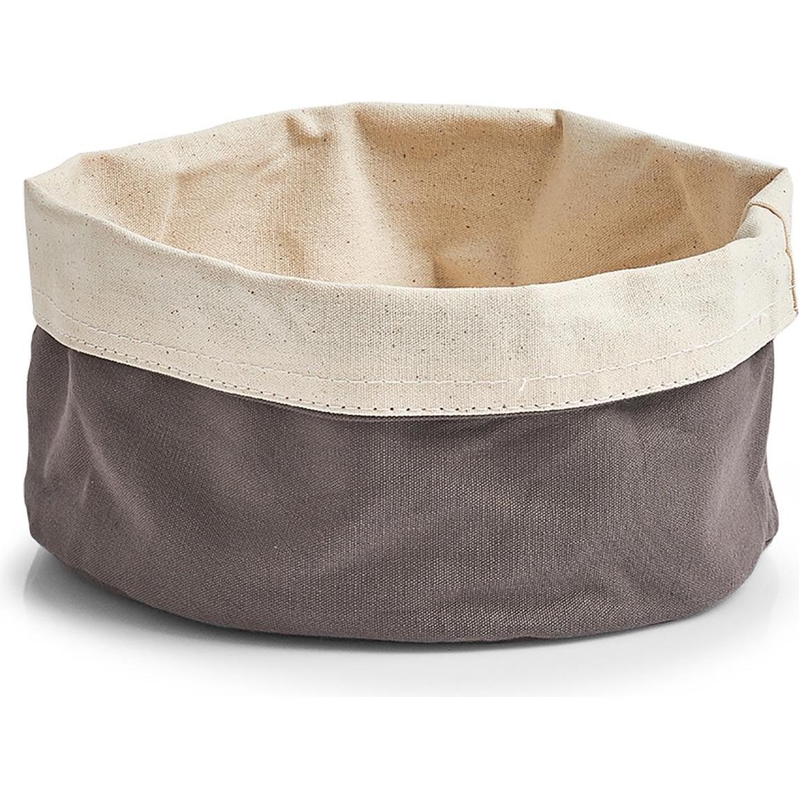 Zeller Present Brotbeutel, Brotaufbewahrung, Grau, Beige