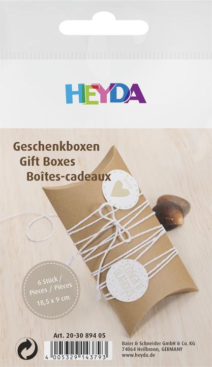 Produktbild Heyda Geschenkschachtel 90 x 125 mm 6 Stück, Nature (6x)
