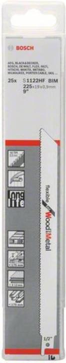 Produktbild Bosch Professional Zubehör Säbelsägeblatt S 1122 HF, Flexible for Wood and Metal, 25er-Pack