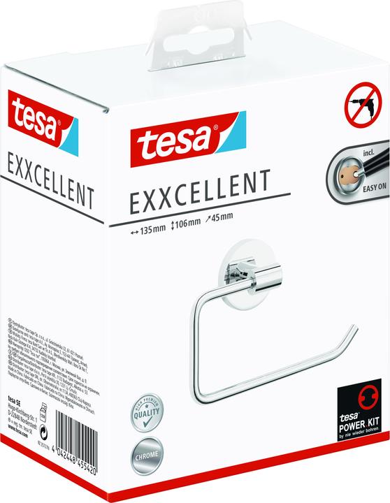 Image du produit tesa Support de rouleau de papier toilette EXXCELLENT avec solution adhésive sans perçage
