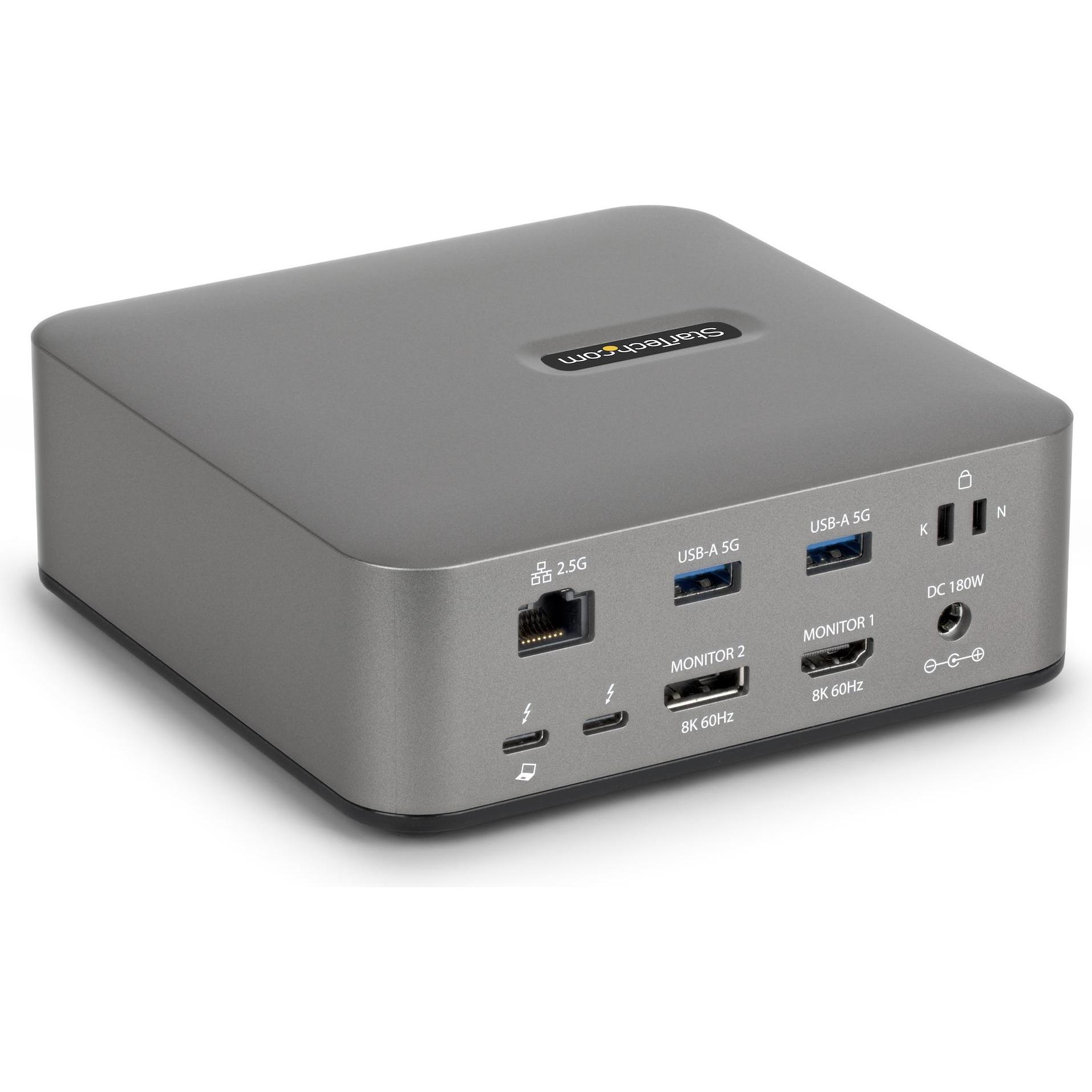 StarTech Thunderbolt 5 Docking Station Triple Monitor 140w Laptop (USB-A, USB-C, 1 porzione), Docking station + Hub USB, Grigio