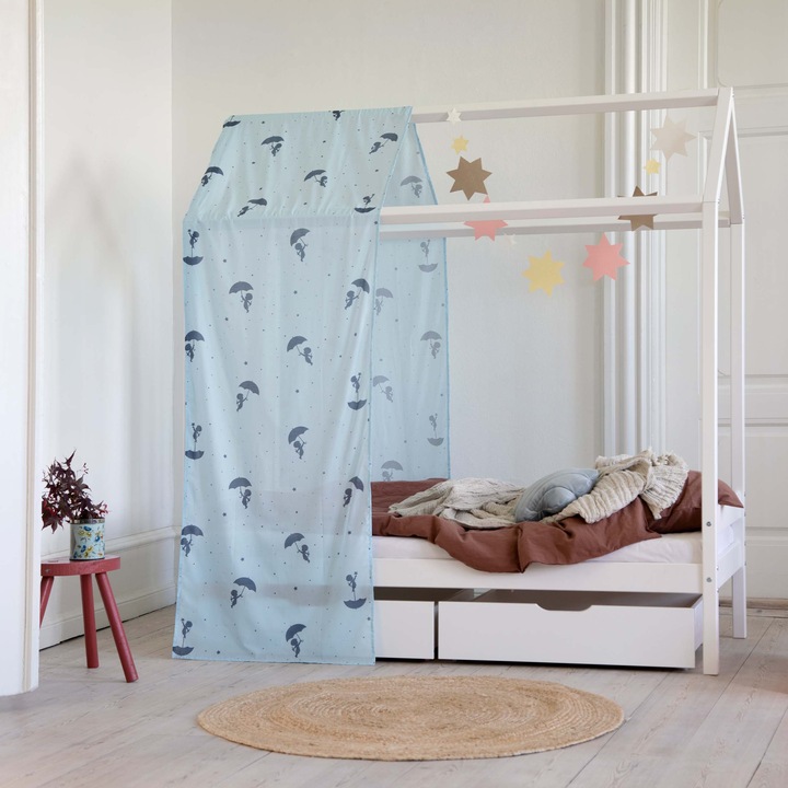Image du produit Hoppekids Sandmännchen (Ole Lukoie) Rideau pour lit d'enfant 70x160 cm, Bleu