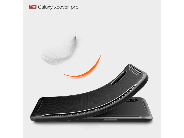 Produktbild Screenguard Samsung Galaxy XCover Pro Hülle Carbon Brushed Soft TPU (Samsung Galaxy Xcover Pro)