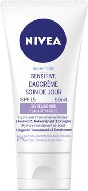 Image du produit NIVEA Essentials Sensitive Day Cream SPF 15 50ml (Crème solaire, SPF 15, 50 ml)