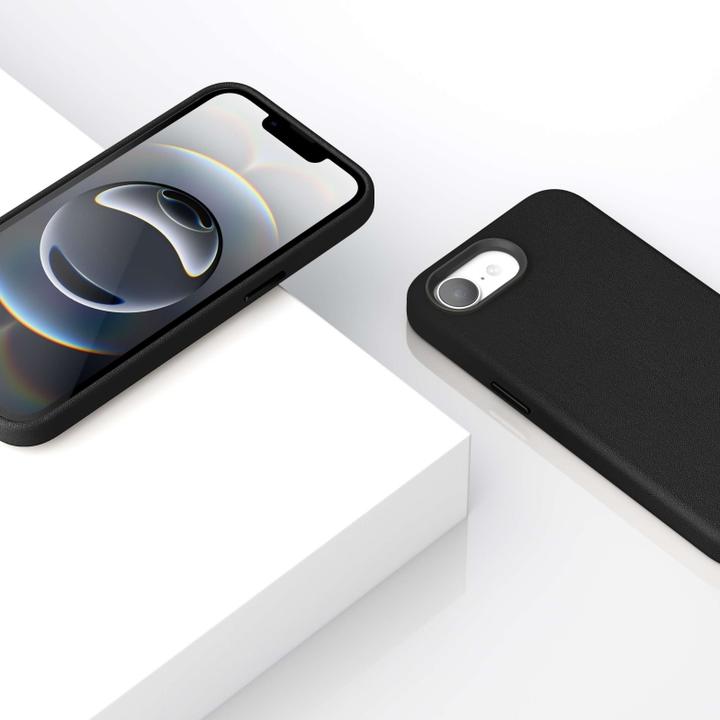 Image du produit Vonmählen Back Cover Like Leather iPhone 16e Schwarz, Grundfarbe (Apple iPhone 16e)