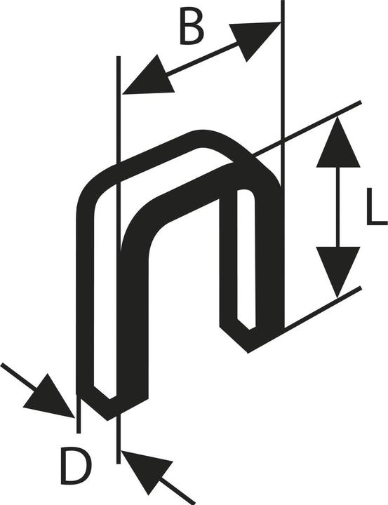 Bosch Professional Zubehör Schmalrückenklammer Typ 55, geharzt 6 x 1,08 x 28 mm, 3000er-Pack