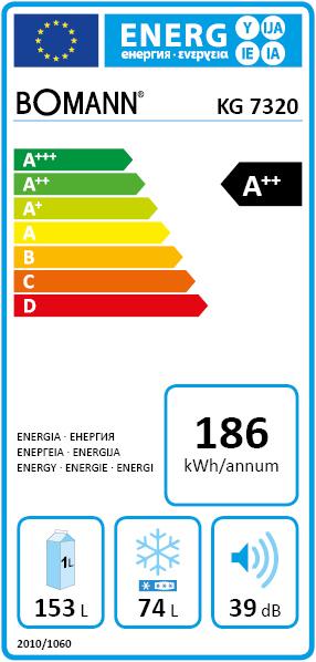 Energy Label Bomann KG 7320.1 ix-look (227 l)