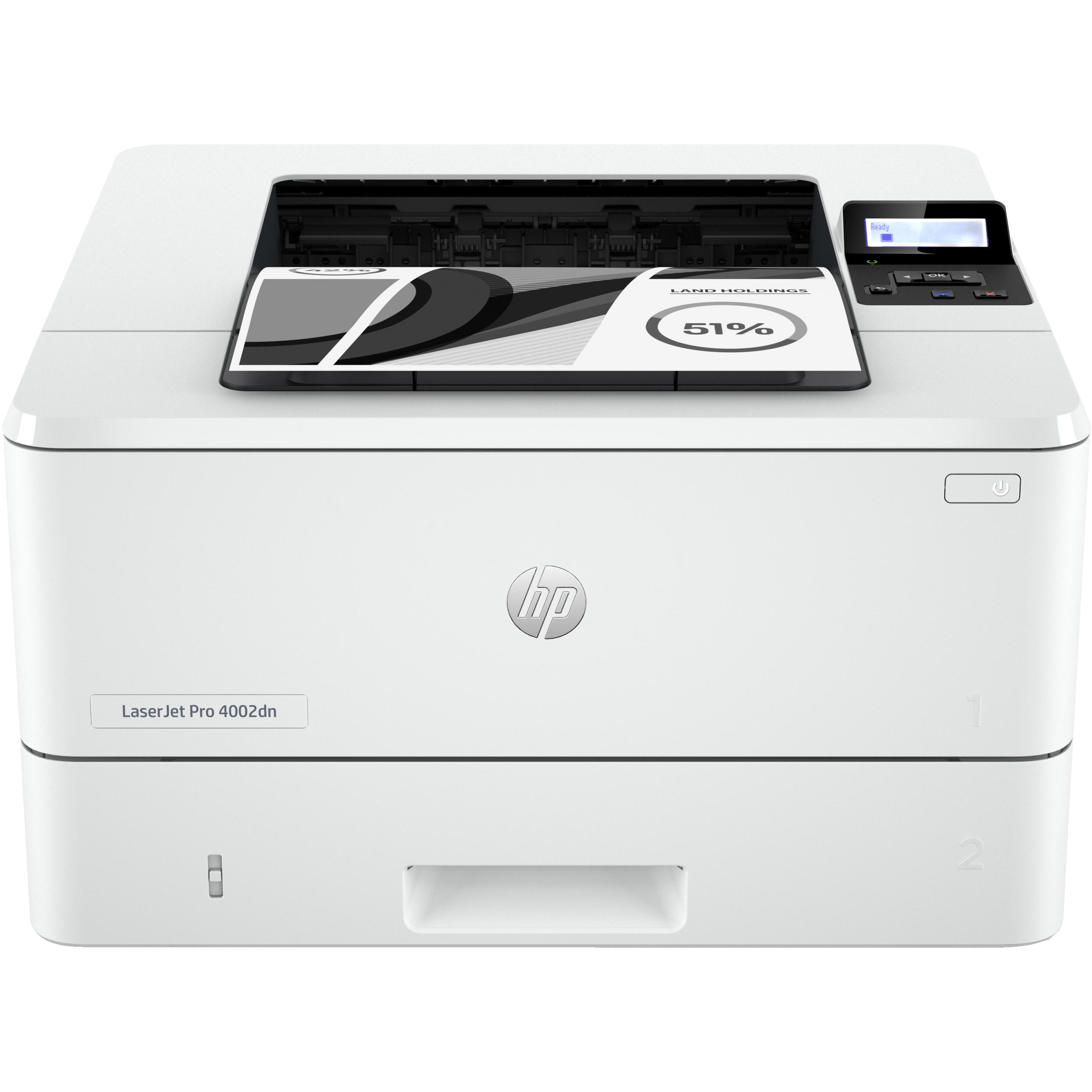 HP LaserJet Pro 4002dn (Laser, Schwarz-Weiss), Drucker, Weiss