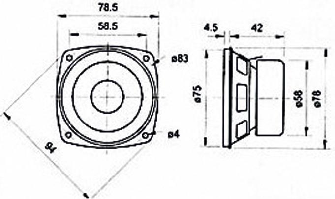 Image du produit Visaton Haut-parleur à large bande F 8 SC, 8 ohms