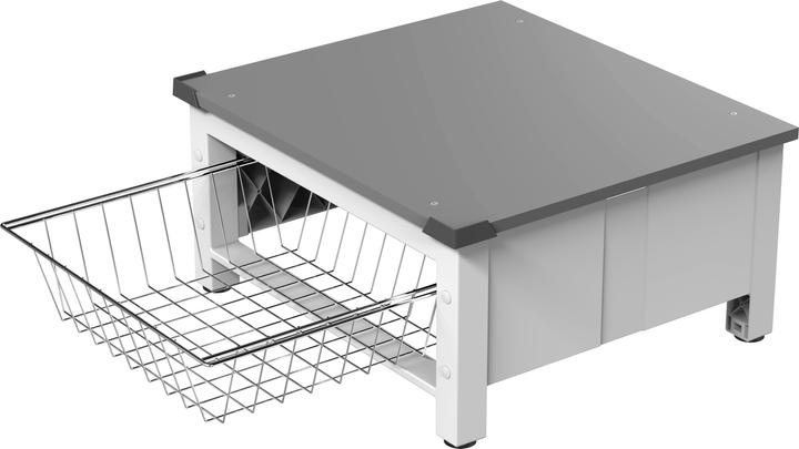 Immagine prodotto Meliconi Base Space Basket 656143 - Kit di graffette - Apparaatverhoger met uitschuifbare draadmand