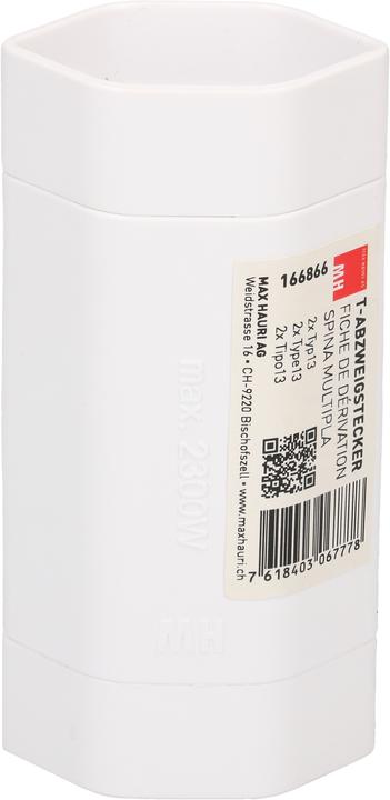 Actual product image Max Hauri Junction plug 2x type 13 3-pin (Type 13, 2 x)