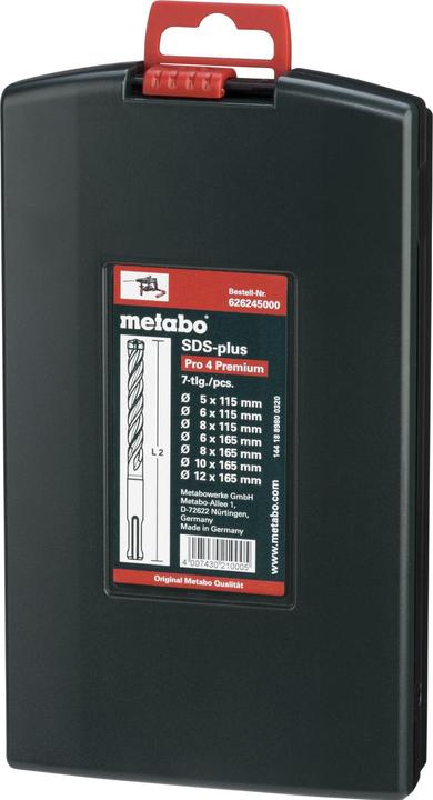 Produktbild Metabo SDS-plus Pro 4 (5 mm, 6 mm, 8 mm, 10 mm, 12 mm)