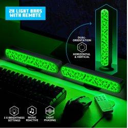 Image du produit Paladone Products Minecraft - Set de 2 barres lumineuses avec télécommande
