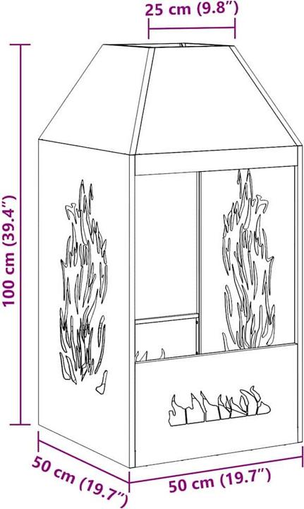 Produktbild vidaXL Holzfeuerstelle
