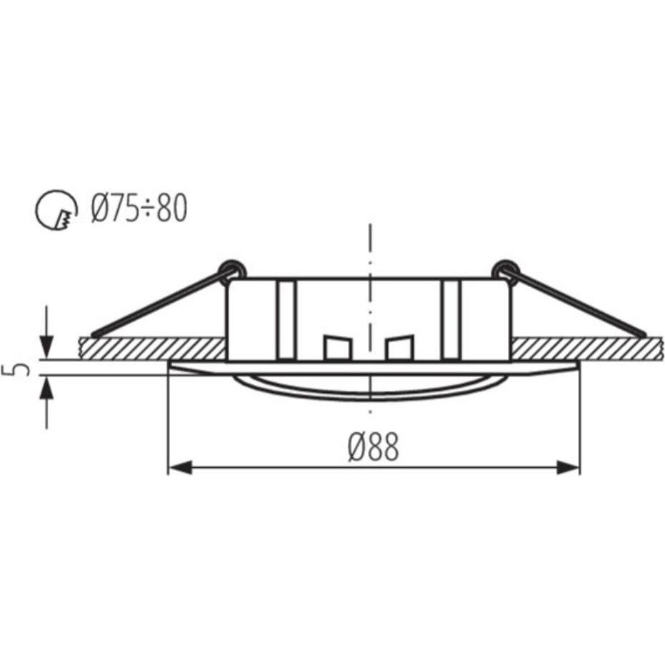 Thumbnail - Kanlux, Wandleuchte + Deckenleuchte, 2590 LUTO CTX-DT02B-W Einbaurahmen (GU5.3)