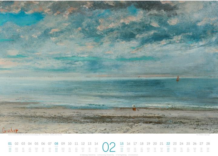 Produktbild Kunstwerk Meer Kalender 2026 (54 x 42 cm, Harter Einband, Französisch, Deutsch, Englisch)