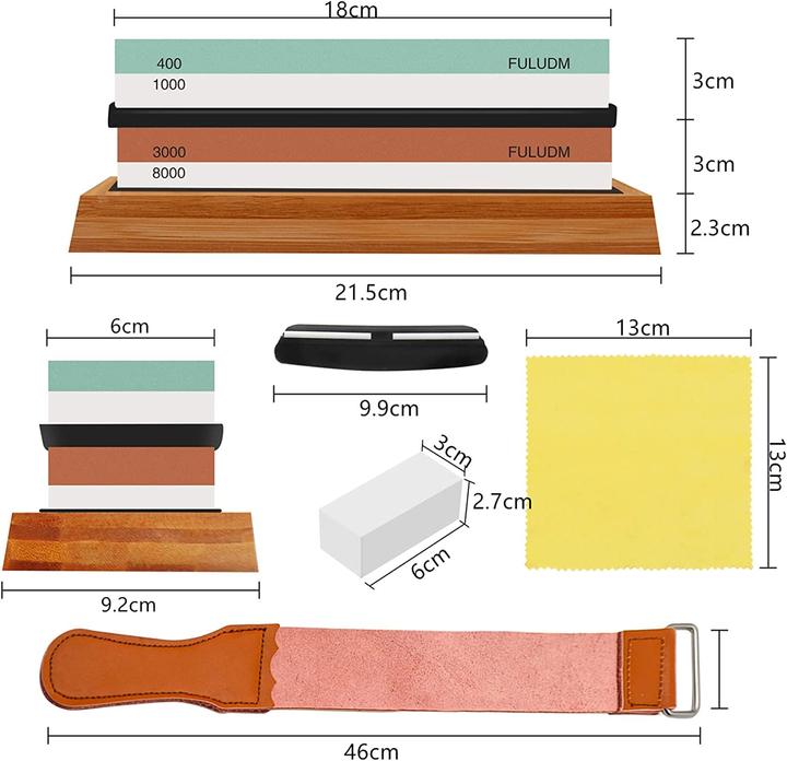 Immagine prodotto Fuludm Set di pietre abrasive 400/1000 3000/8000