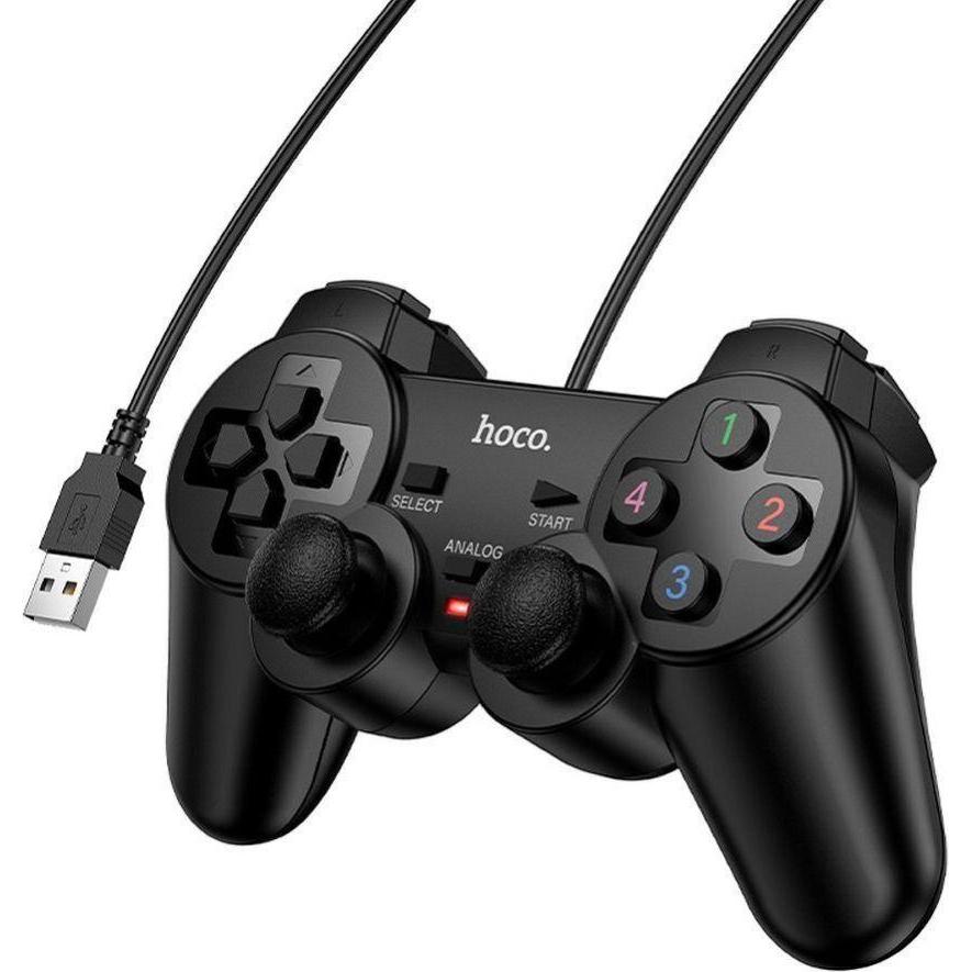 Hoco Other Computer Accessory Wire gamepad for PC Fast Link GA3 black (PC), Controller gaming, Nero